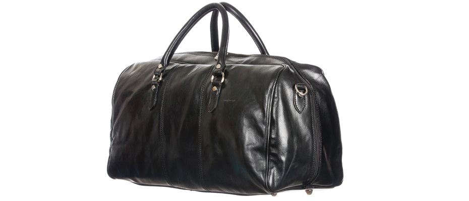 Borsa in vera pelle CHIAROSCURO mod. NILO MAXI colore NERO Made in Italy